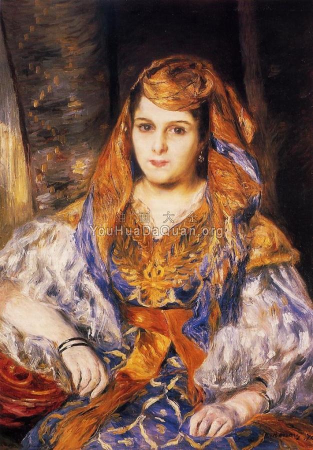 Madame Stora in Algerian Dress - 皮埃尔·奥古斯特·雷诺阿